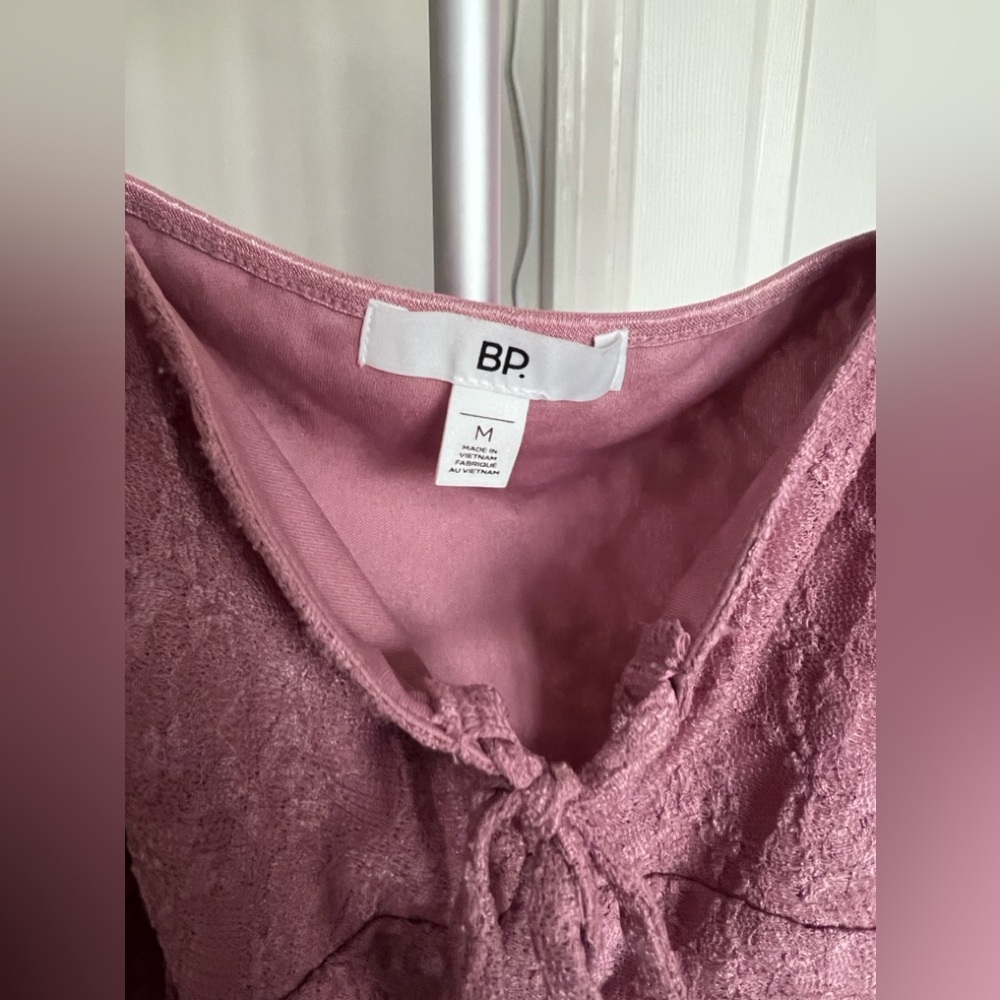 BP PINK RUCHED LACE MINIDRESS Size Medium NWT - Picture 7 of 13
